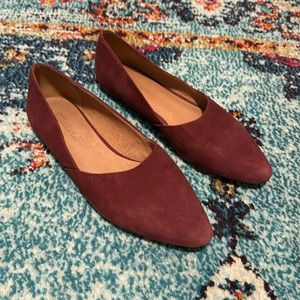 Madewell Burgundy Suede flats